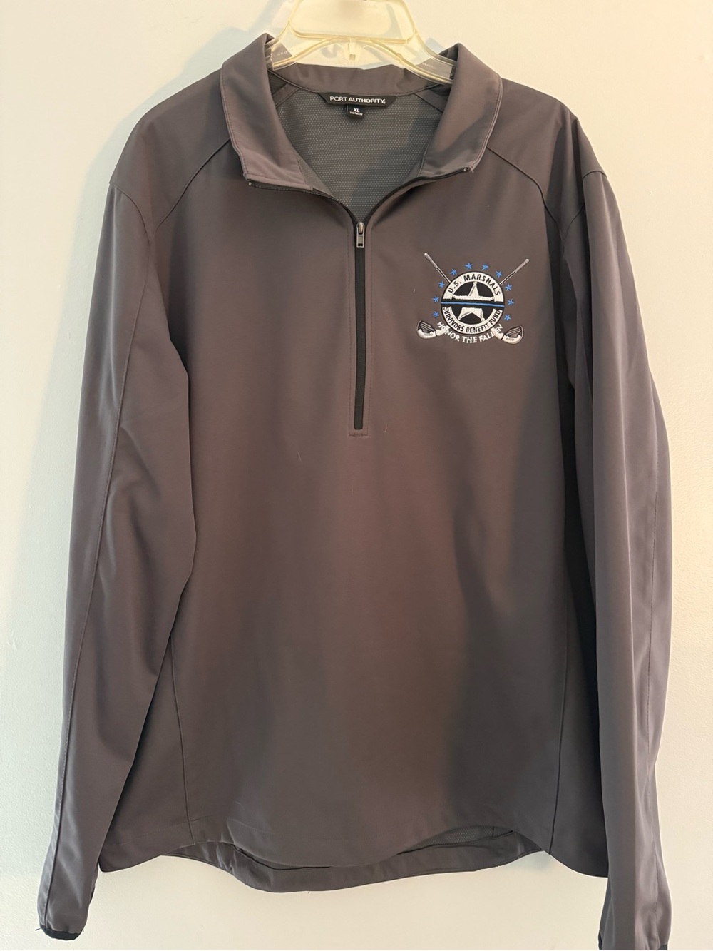 Port Authority Men's Gray 1/4 Zip Pullover Jacket